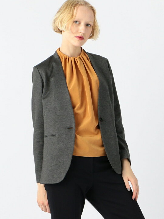 楽天市場】【SALE／30%OFF】カルゼジャージー ノーカラージャケット  