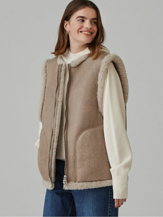 楽天市場】【SALE／30%OFF】エコムートン ジップアップジレ MACPHEE 