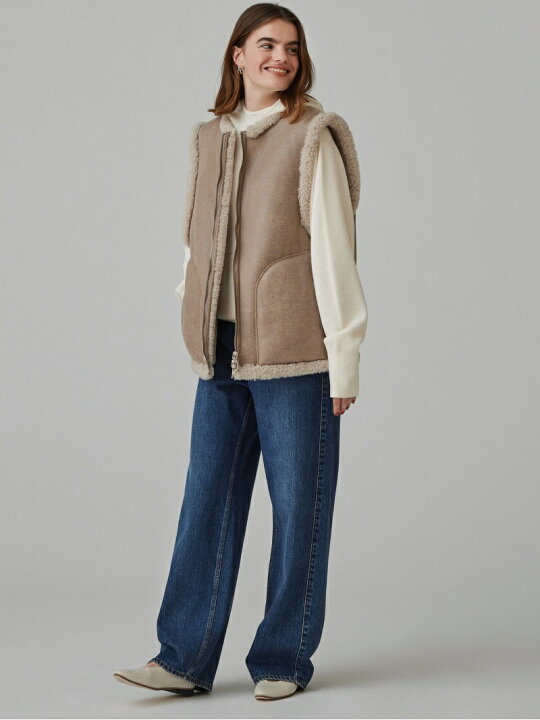 楽天市場】【SALE／30%OFF】エコムートン ジップアップジレ MACPHEE 