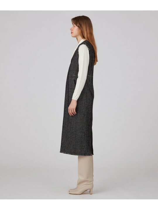楽天市場】【SALE／40%OFF】ワッフルツイード Vネックワンピース 