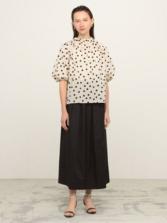 楽天市場】【SALE／30%OFF】コットンシルクドットプリント ネック 