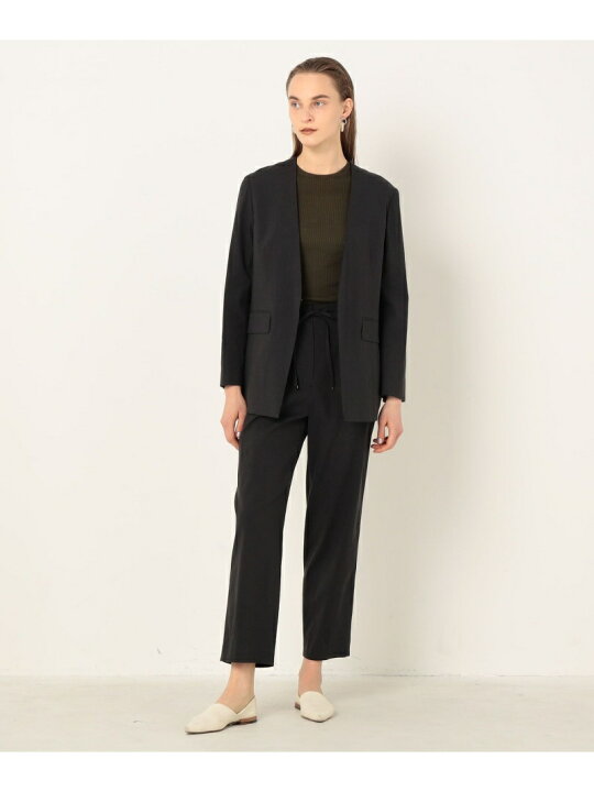 楽天市場】【SALE／50%OFF】テンセルリネンストレッチ ノーカラー 