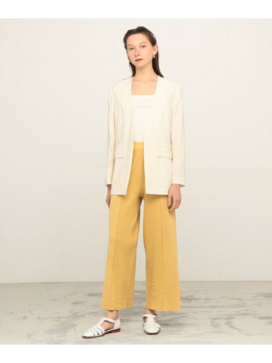 楽天市場】【SALE／50%OFF】テンセルリネンストレッチ ノーカラー 