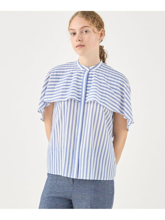 楽天市場】【SALE／40%OFF】シアーストライプ フレアヨークブラウス 