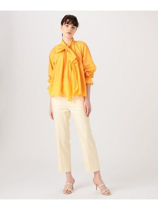 楽天市場】【SALE／40%OFF】シルクコットン ビッグボウタイブラウス 