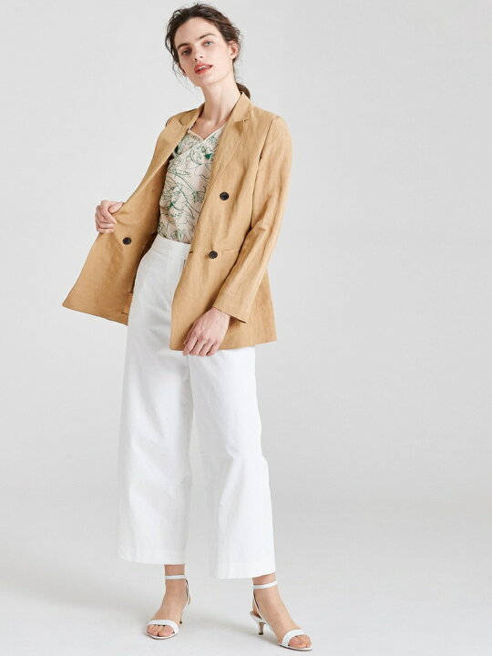 楽天市場】【SALE／30%OFF】コンパクトリネン ダブルブレスト 