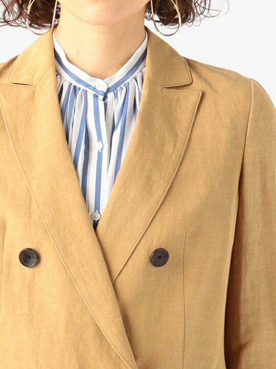 楽天市場】【SALE／30%OFF】コンパクトリネン ダブルブレスト 