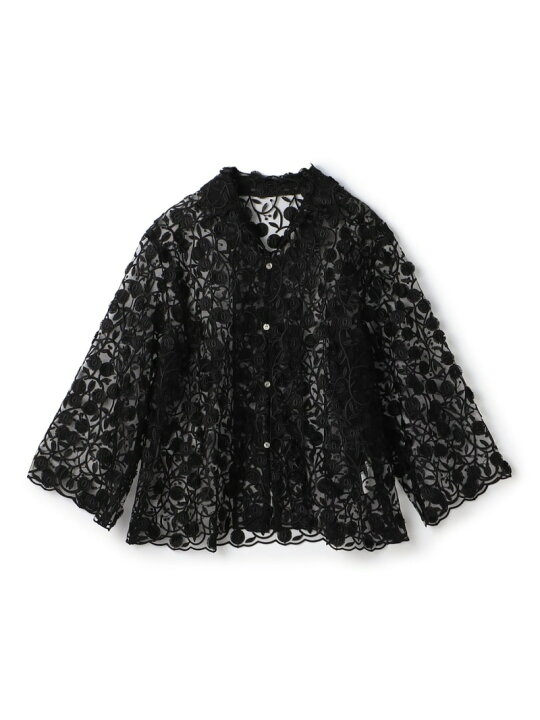 楽天市場】【SALE／40%OFF】メッシュエンブロイダリー オープンカラー 