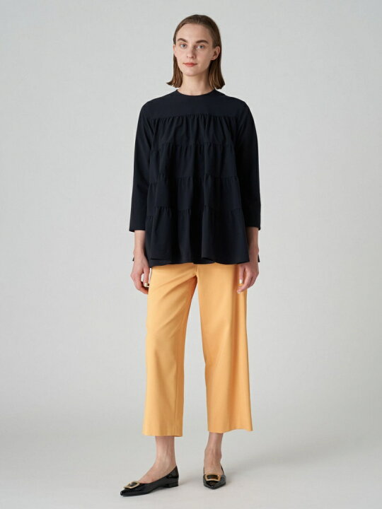 楽天市場】【SALE／40%OFF】ストレッチタフタ ティアードブラウス 