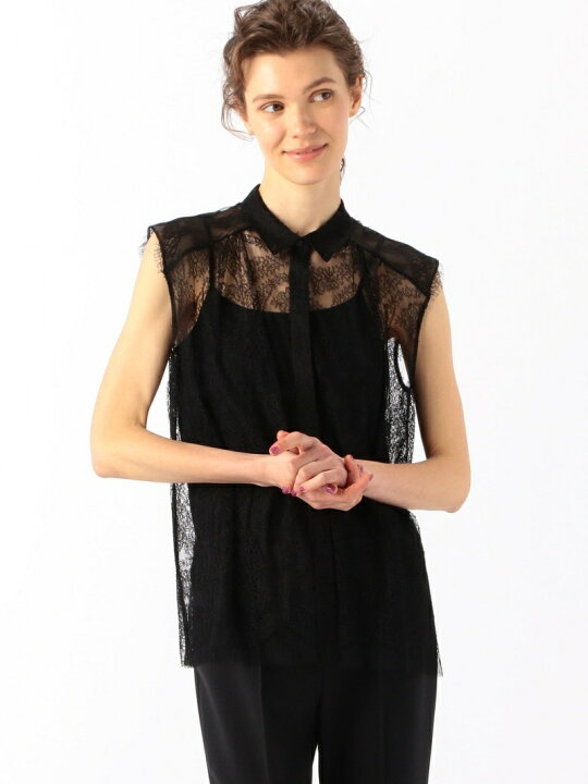 楽天市場】【SALE／30%OFF】チュールレース ノースリーブブラウス 