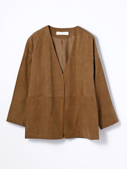 楽天市場】【SALE／40%OFF】ラムスエード ノーカラージャケット 