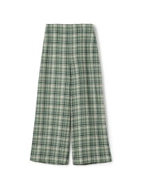 【SALE／50%OFF】ナチュラルストレッチチェック ワイドクロップドパンツ MACPHEE トゥモローランド パンツ その他のパンツ ベージュ【RBA_E】【送料無料】[Rakuten Fashion]