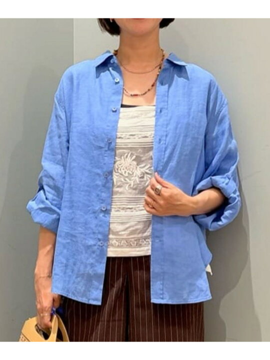 楽天市場】リネンシャーティング レギュラーカラーシャツ MACPHEE 