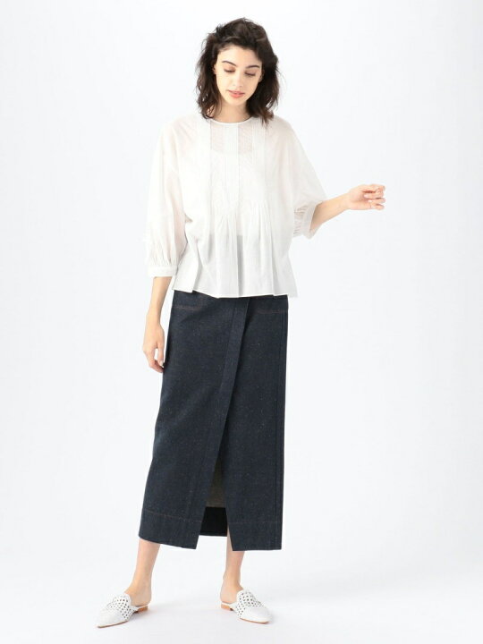 楽天市場】【SALE／30%OFF】コットンローン ピンタックブラウス 
