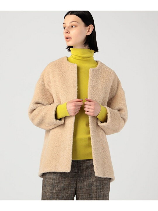 楽天市場】【SALE／40%OFF】スーリーアストラカン ノーカラーショート 