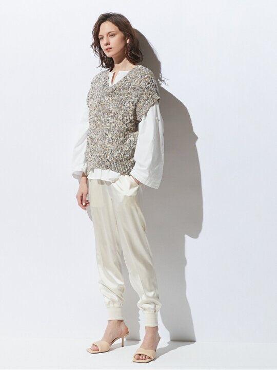 楽天市場】【SALE／30%OFF】ストレッチシルクサテン トラックパンツ  