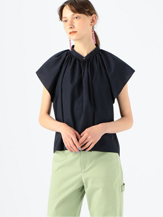 楽天市場】【SALE／30%OFF】コットンブロード ネックギャザーブラウス 