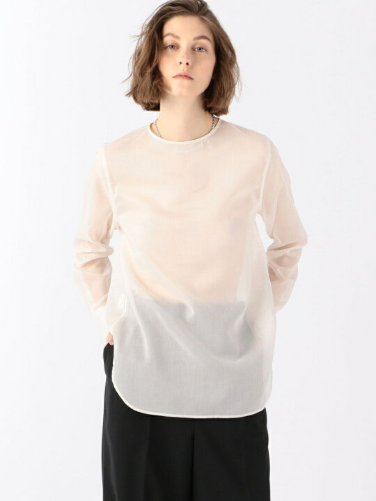 楽天市場】【SALE／30%OFF】シアーローン ノーカラーブラウス EDITION  