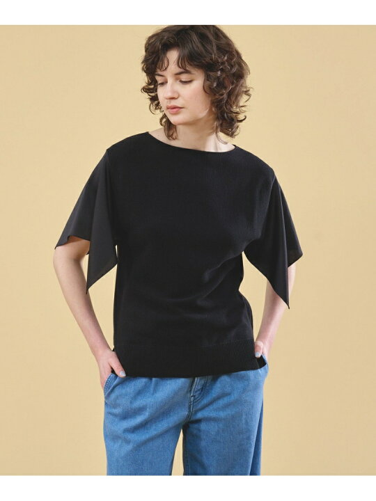 楽天市場】【SALE／40%OFF】ファブリックコンビ ボートネックプル 