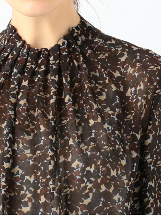 楽天市場】【SALE／40%OFF】シルクツートーンリーフプリント ネック 