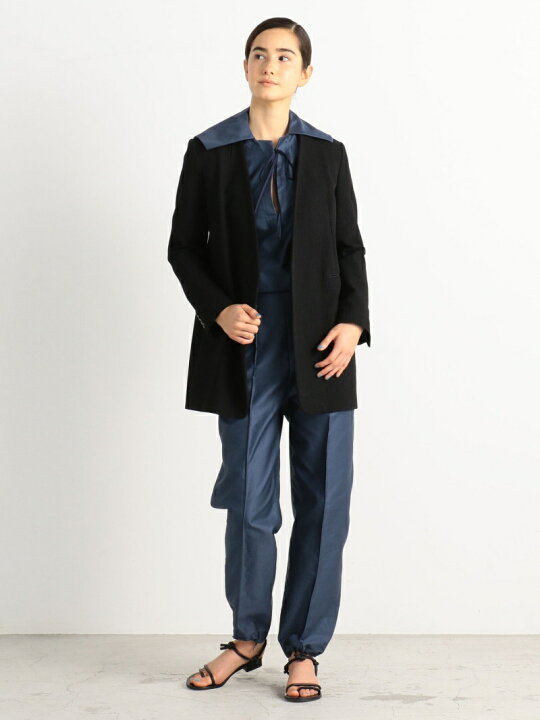 楽天市場】【SALE／40%OFF】コットンピケ ノーカラーロングジャケット 