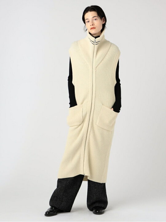 楽天市場】【SALE／50%OFF】フレンチウール ジップアップロングジレ 