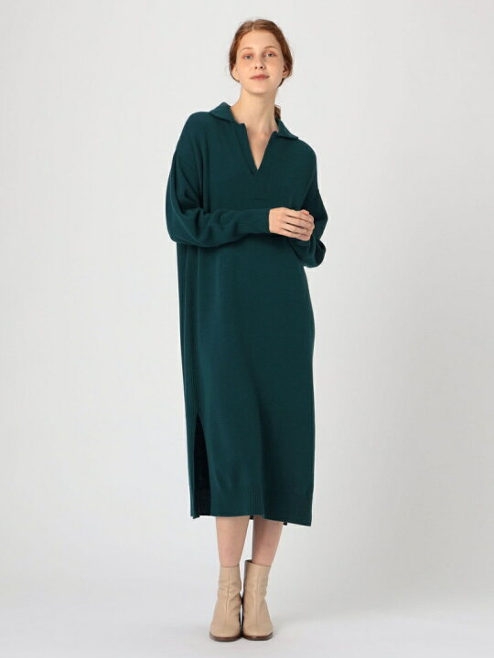 楽天市場】【SALE／50%OFF】プレーンウール スキッパーワンピース 