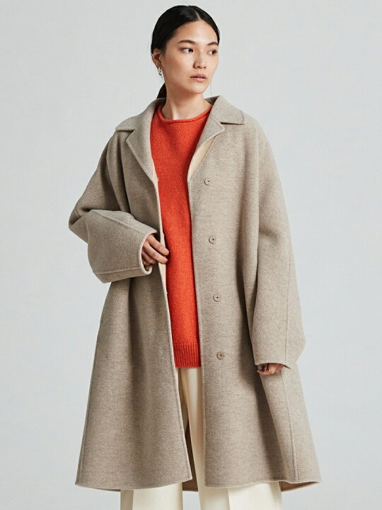 楽天市場】【SALE／30%OFF】ウールカシミヤダブルフェイス バルカラー 