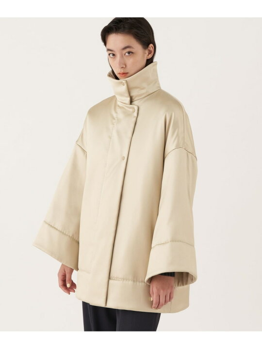 楽天市場】【SALE／40%OFF】レザーライクサテン パデットコート DES 
