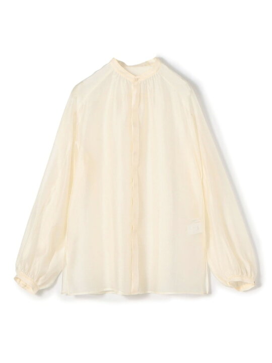 楽天市場】【SALE／40%OFF】ソフトオーガンジー バンドカラーブラウス 