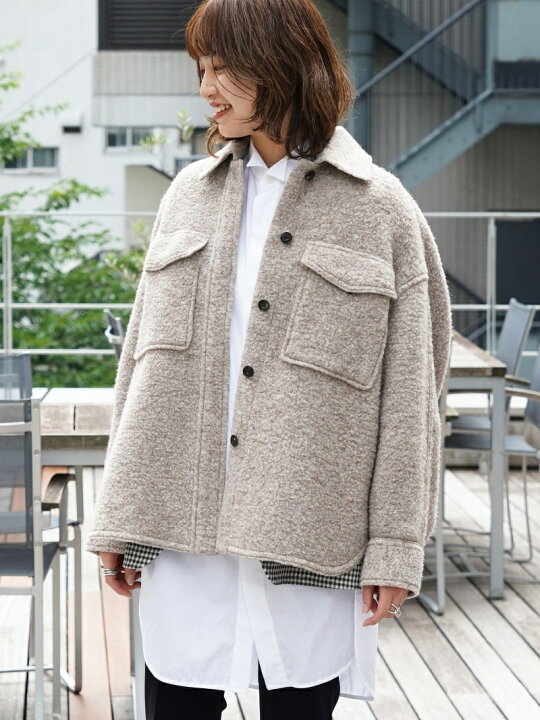 楽天市場】【SALE／50%OFF】ポリエステルウール シャツブルゾン