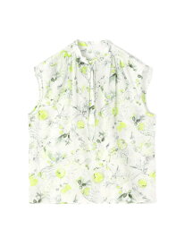 アップルフラワープリント ショルダーギャザーブラウス TOMORROWLAND collection トゥモローランド トップス シャツ・ブラウス イエロー ブルー【送料無料】[Rakuten Fashion]