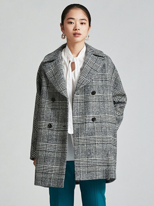 楽天市場】【SALE／40%OFF】ブロークングレンチェック ダブルブレスト 