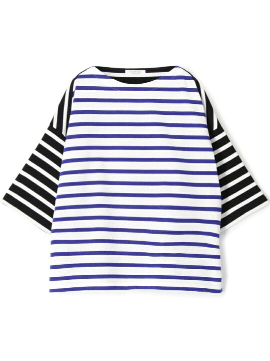 楽天市場】【SALE／50%OFF】コットンパネルボーダー ボートネックプル 