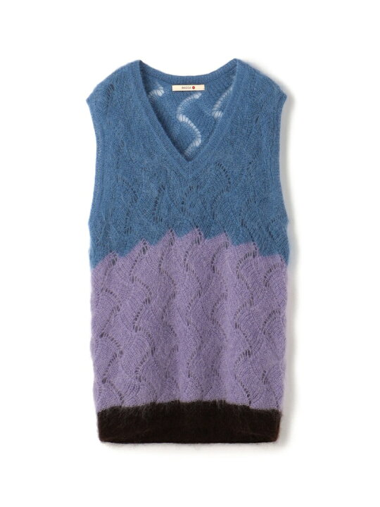 楽天市場】【SALE／40%OFF】モヘヤ カラーブロックニットベスト BACCA 
