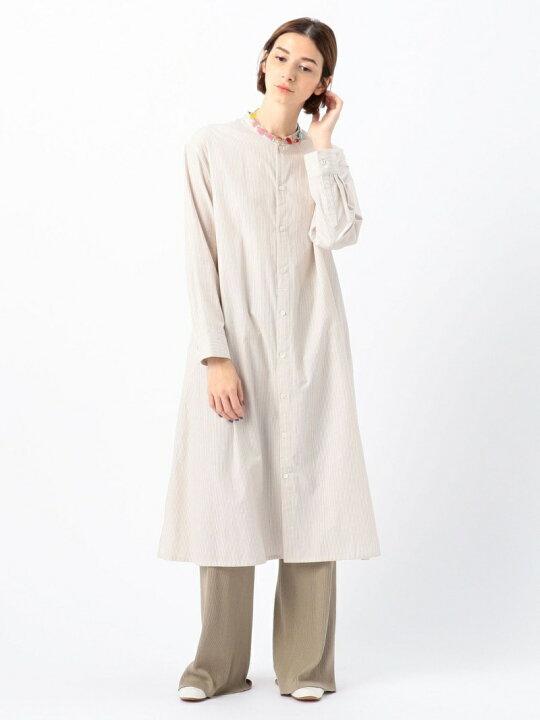 楽天市場】【SALE／40%OFF】コットンドビー バンドカラーロングシャツ  