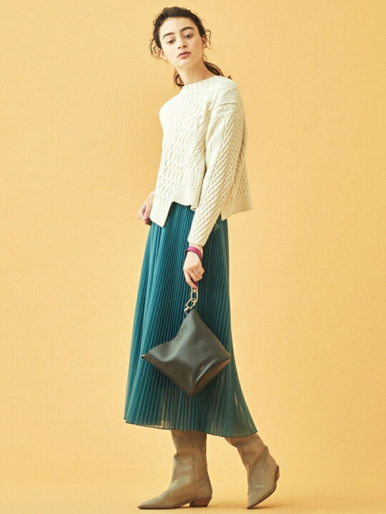 楽天市場】【SALE／30%OFF】ウールナイロンケーブル アシンメトリー 
