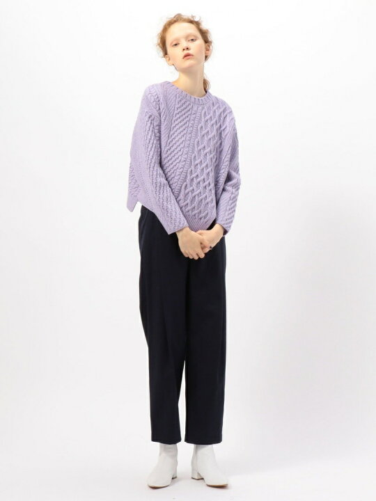 楽天市場】【SALE／30%OFF】ウールナイロンケーブル アシンメトリー 