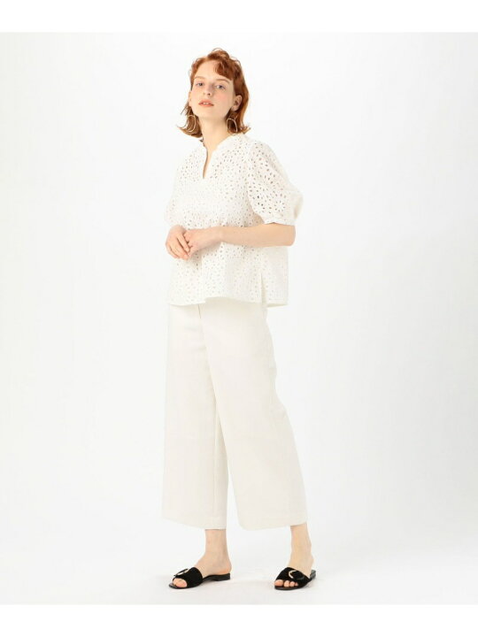 楽天市場】【SALE／40%OFF】コットンカットワークレース パフスリーブ 