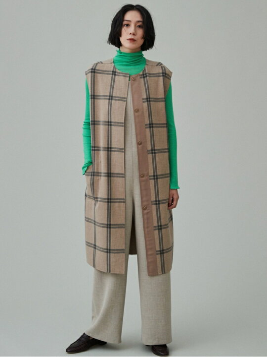 楽天市場】【SALE／40%OFF】プレーンダブルフェイス クルーネックジレ 