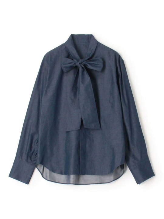 楽天市場】【SALE／40%OFF】ライトシャンブレー ボウタイブラウス 