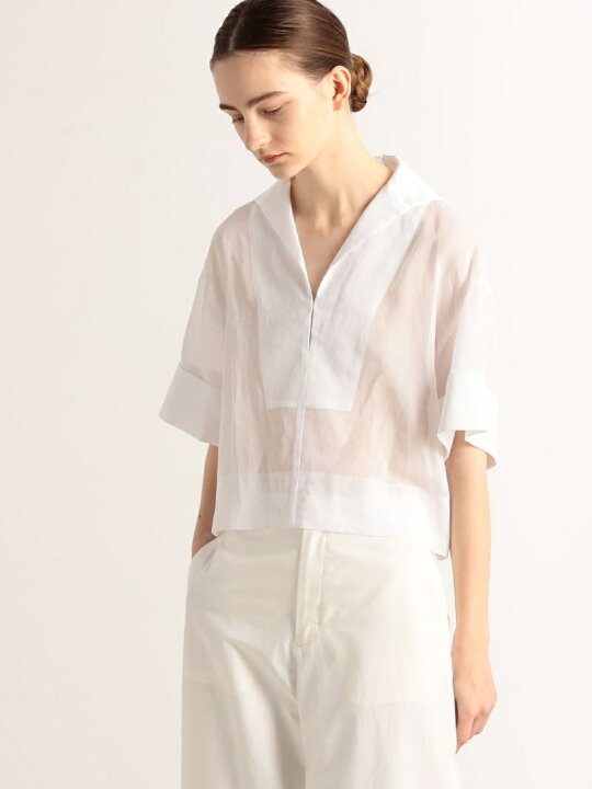 楽天市場】【SALE／30%OFF】ルコットンオーガンジー セーラーカラー 