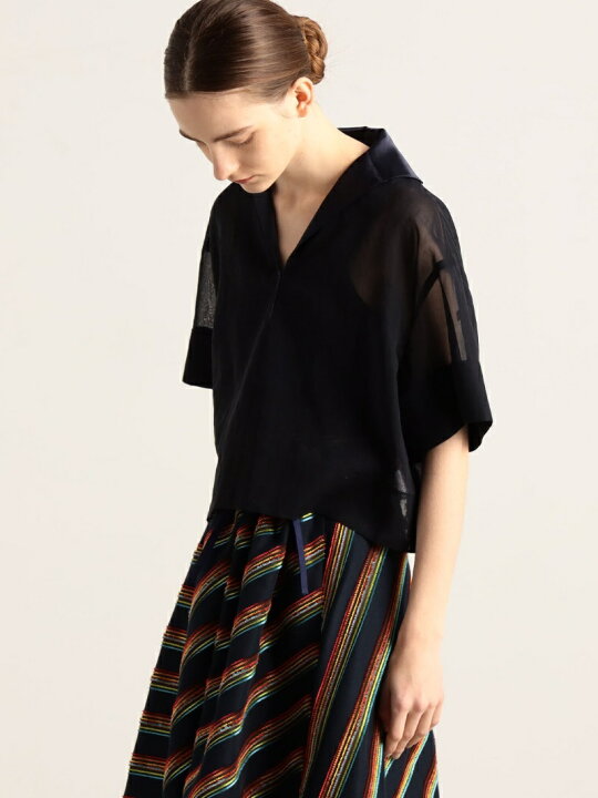 楽天市場】【SALE／30%OFF】ルコットンオーガンジー セーラーカラー 