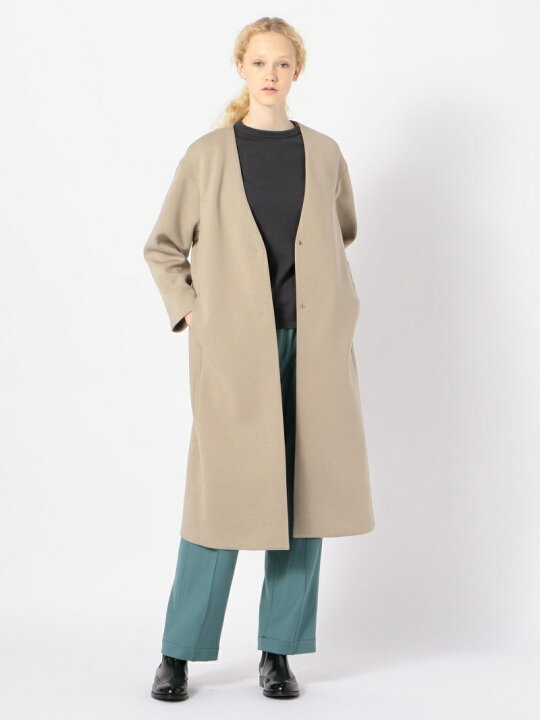 楽天市場】【SALE／50%OFF】ボンディングジャージー ノーカラーコート 