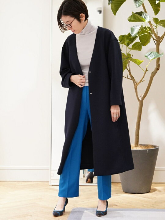 楽天市場】【SALE／50%OFF】ボンディングジャージー ノーカラーコート 