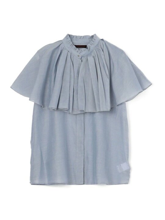 楽天市場】【SALE／40%OFF】コットンシルク ラッフルカラーブラウス 