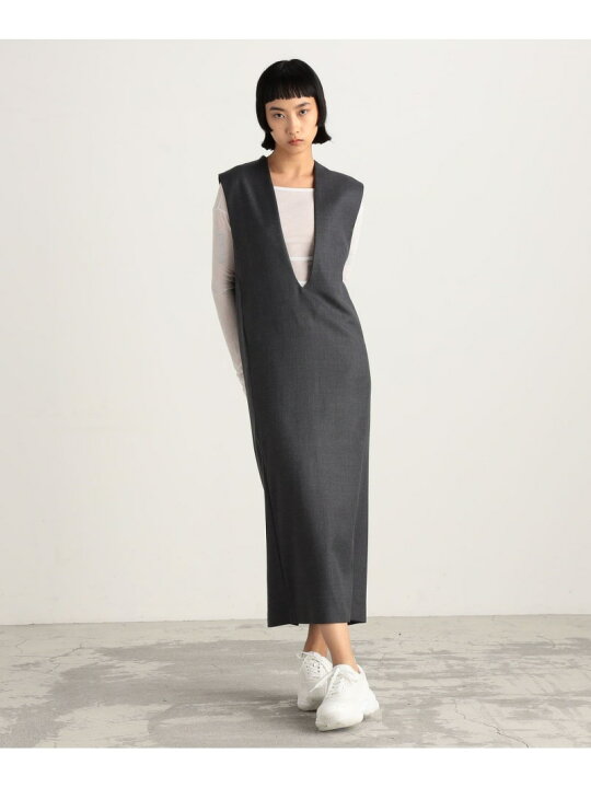 楽天市場】【SALE／40%OFF】ウールホップサックVネックスリーブレス 