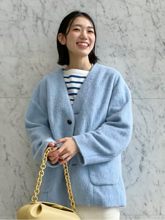 楽天市場】【SALE／50%OFF】アルパカシャギー ノーカラー 