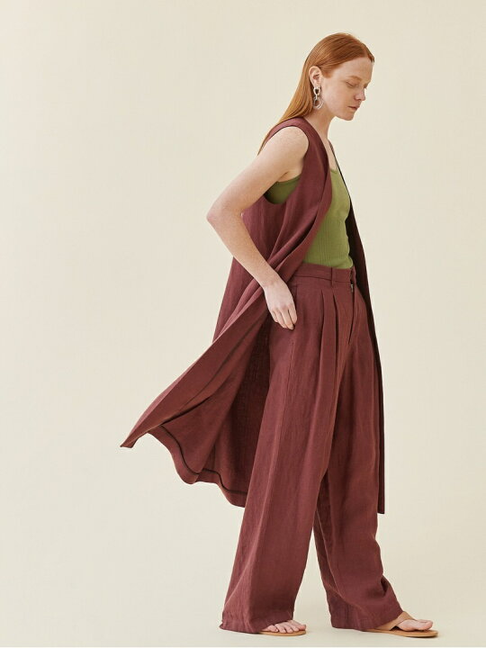 楽天市場】【SALE／30%OFF】リネンヘリンボーン ロングジレ GALERIE  