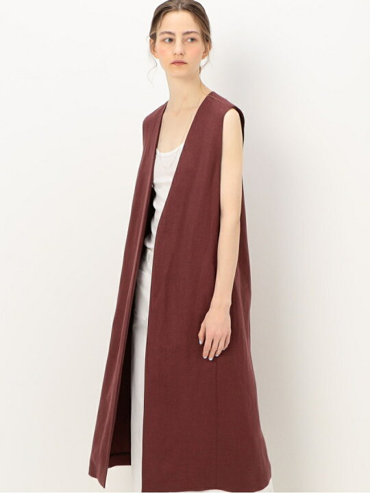 楽天市場】【SALE／30%OFF】リネンヘリンボーン ロングジレ GALERIE  